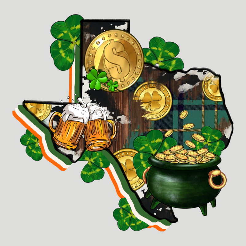 Texas Map St Patrick's Day Zipper Hoodie by FaDigitalArtStudio | Teevron