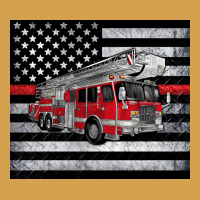 Thin Red Line American Flag Fire Truck Urban Hoodie | Teevron