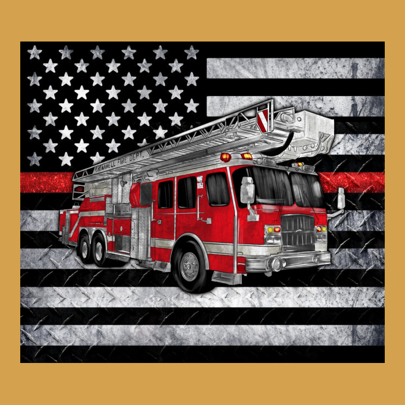 Thin Red Line American Flag Fire Truck Urban Hoodie by Artiststas | Teevron