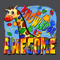Knowledge Is Awesome Autism Giraffe Zipper Hoodie | Teevron