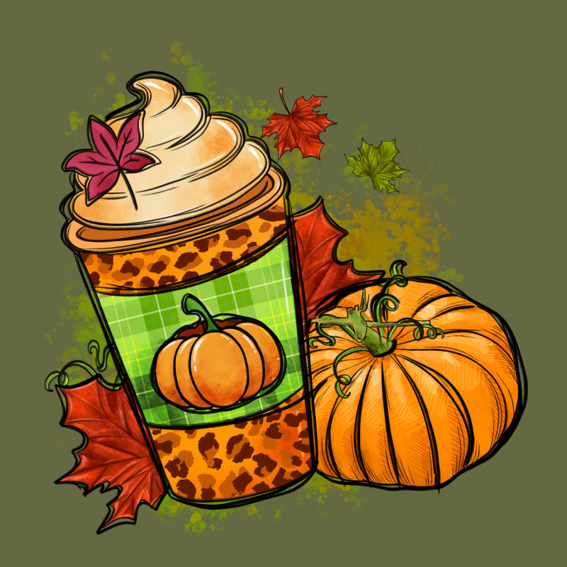 Fall Pumpkin Coffee Long Sleeve Tee by NancyCooperArtShop | Teevron