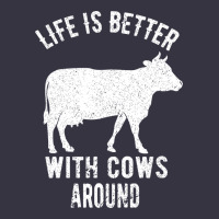 Life Is Better With Cows Around Vintage Hoodie | Teevron