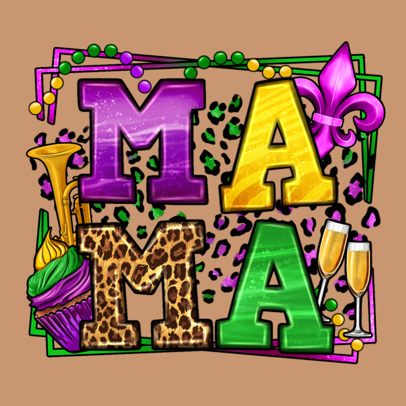 Mardi Gras Leopard Frame Mama Mother's Day Heavyweight Hoodie by LillyAllenDesigns | Teevron
