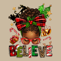 Christmas Believe Afro Messy Bun Long Sleeve Tee | Teevron