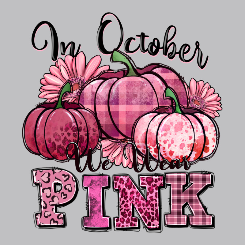 In October We Wear Pink Pumpkin Long Sleeve Tee by texasbilliewilder | Teevron