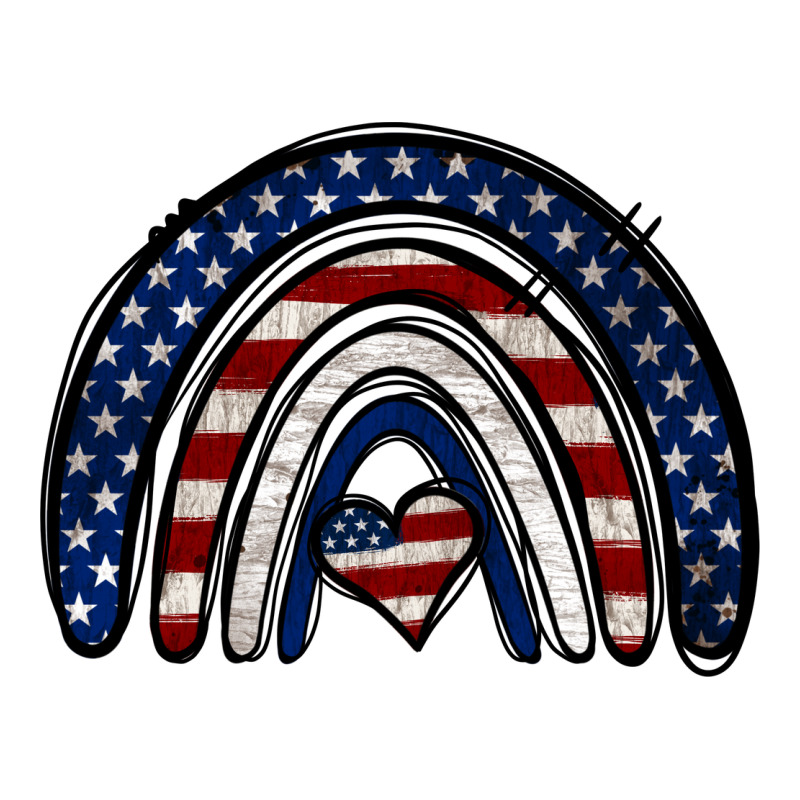 Usa American Flag Rainbow Ladies Tee by Jasminsmagicworld | Teevron