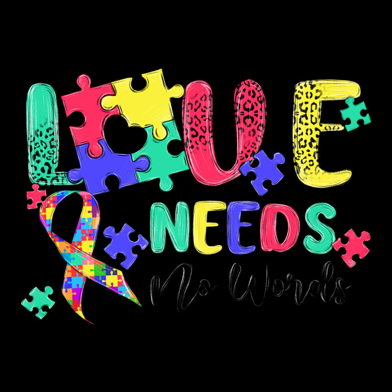 Love Needs No Words Autism Heavy Core Tee by MaliasSmallBusiness | Teevron