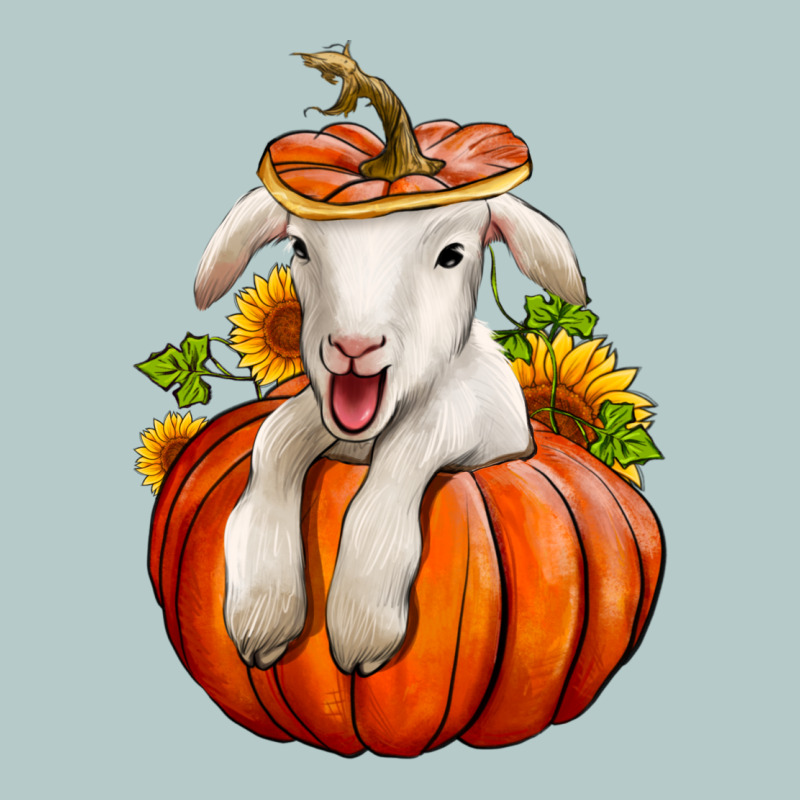 Fall Pumpkin Lamb Nancy Cooper Heavy Core Tee by NancyCooperArtShop | Teevron
