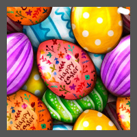 Happy Easter Eggs Seamless Pattern Zipper Hoodie | Teevron