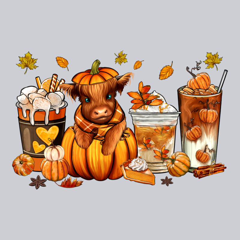 Fall Autumn Cow Pumpkin Coffee Cups Classic Tee by RanaPortraitStore | Teevron