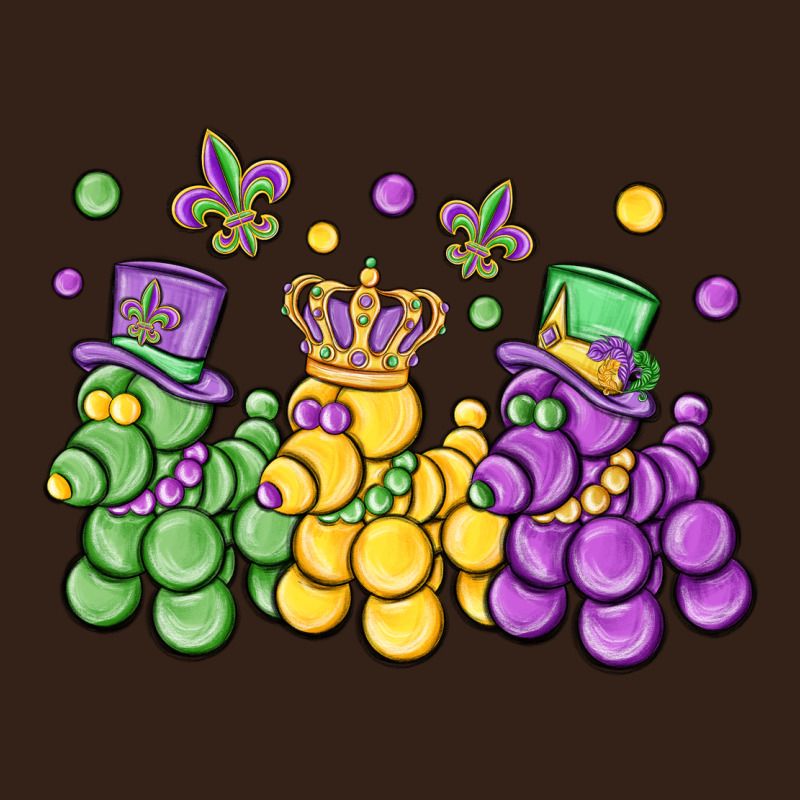 Mardi Gras Bead Dogs Heavy Core Tee by MaliasSmallBusiness | Teevron