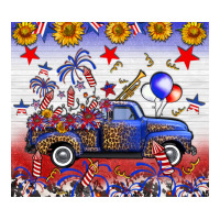 Fourth Of July Truck American Flag | Teevron