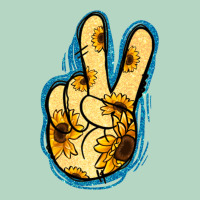 Yellow Glitter Sunflower Peace Sign Classic Tee | Teevron
