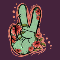 Green Glitter Floral Peace Sign Classic Tee | Teevron