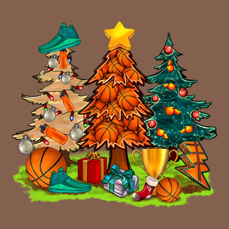 Christmas Basketball Trees Bbs Zipper Hoodie by BundleAndBundleShop | Teevron