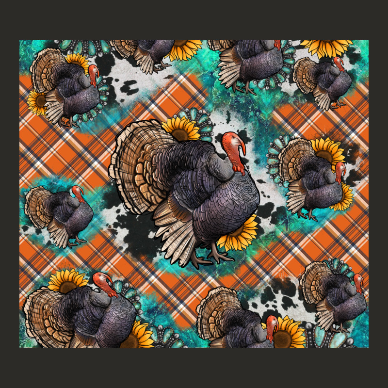 Thanksgiving Turkey Sunflower Turquoise Heavy Core Tee by NancyCooperArtShop | Teevron