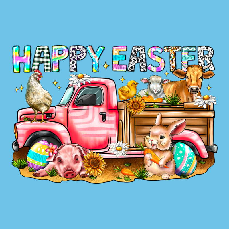 Happy Easter Animal Farm Truck Premium Sweatshirt by CowhideDigitalArt | Teevron