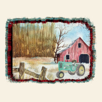 Christmas Barn Tractor Snow Vintage Tee | Teevron