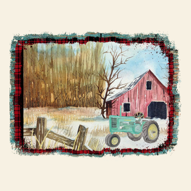 Christmas Barn Tractor Snow Vintage Tee by Bettercallsaul | Teevron