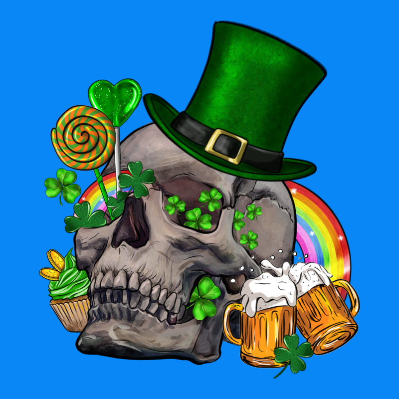 St Patrick's Day Boho Skull Zipper Hoodie by FaDigitalArtStudio | Teevron