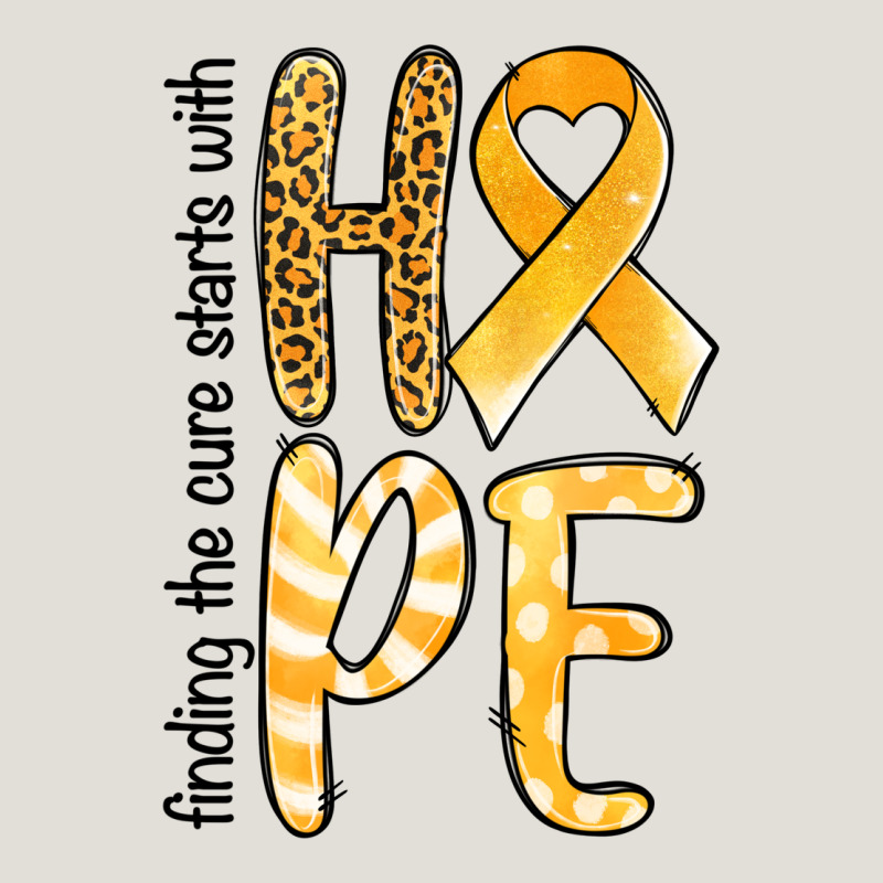 Finding The Cure Starts With Hope Childhood Cancer Heavy Core Tee by NancyCooperArtShop | Teevron