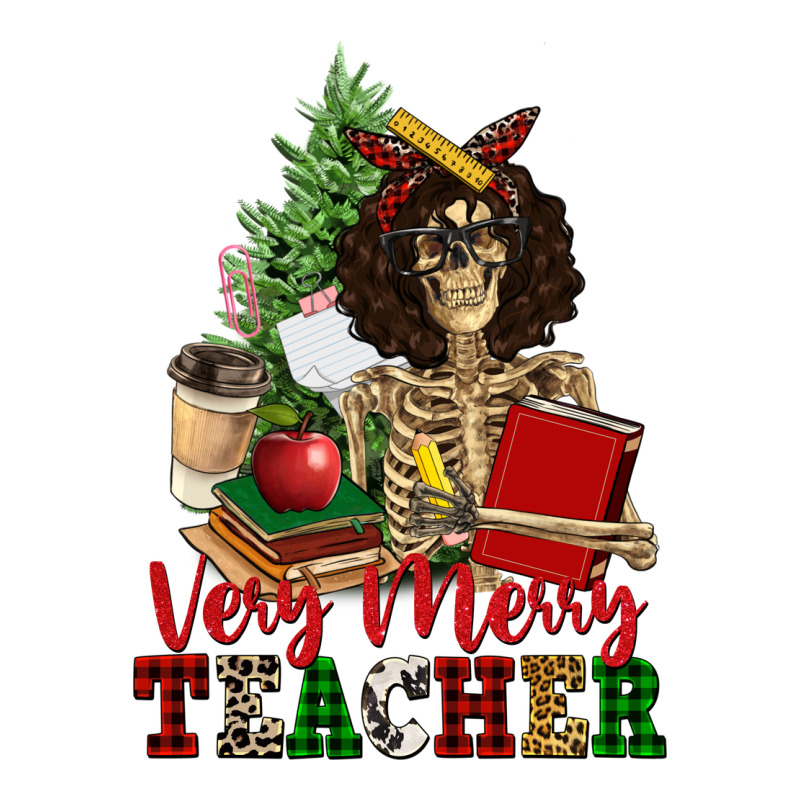 Very Merry Teacher Skeleton Premium Tee by NancyCooperArtShop | Teevron