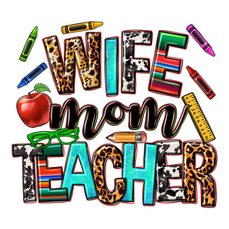 Wife Mom Teacher Premium Tee by NancyCooperArtShop | Teevron