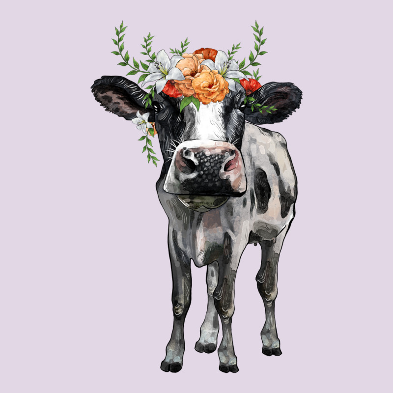 Holstein Cow Floral Wreath Classic Tee by BarkalooDesign | Teevron