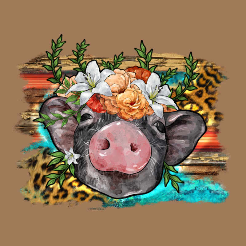 Baby Pig With Floral And Western Background Classic Tee by BarkalooDesign | Teevron