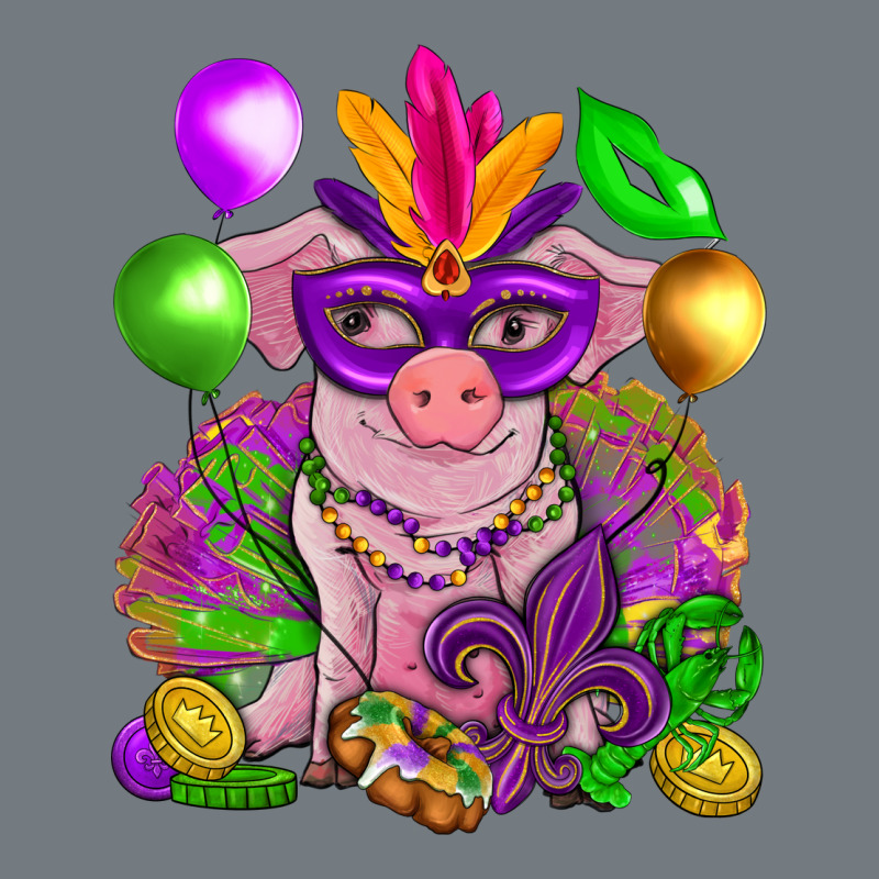Mardi Gras Pig Heavyweight Sweatshirt by HowdyJamesFarm | Teevron