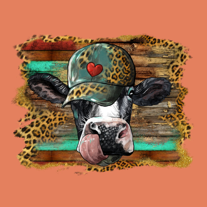 Holstein Cow With Cap And Leopard Background Classic Tee by BarkalooDesign | Teevron