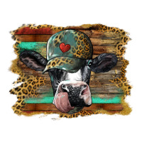 holstein cow with cap and leopard background | Teevron