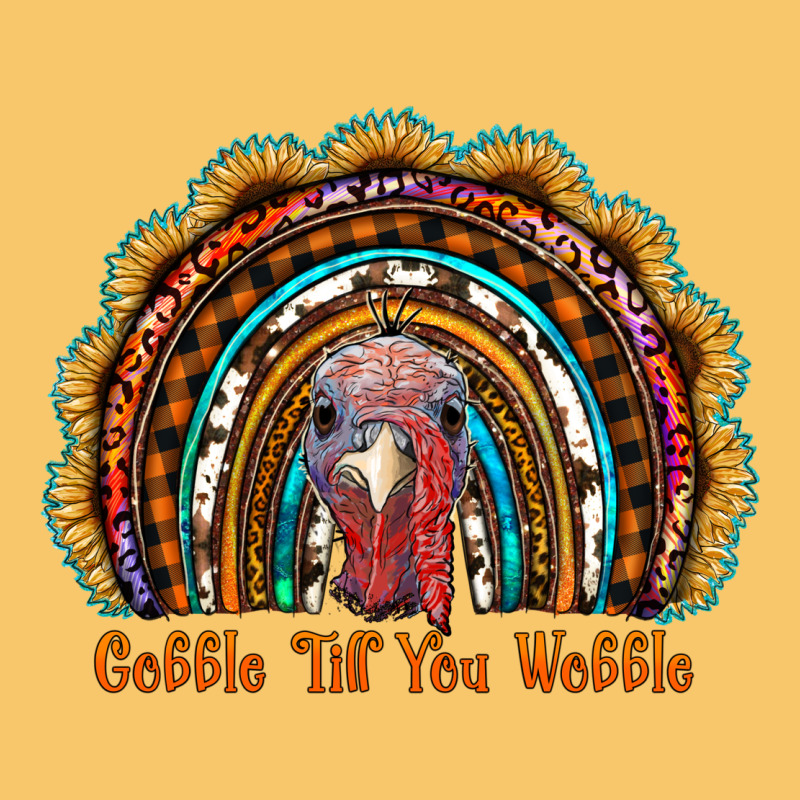 Gobble Till You Wobble Thanksgiving Rainbow Vintage Hoodie by RanaPortraitStore | Teevron