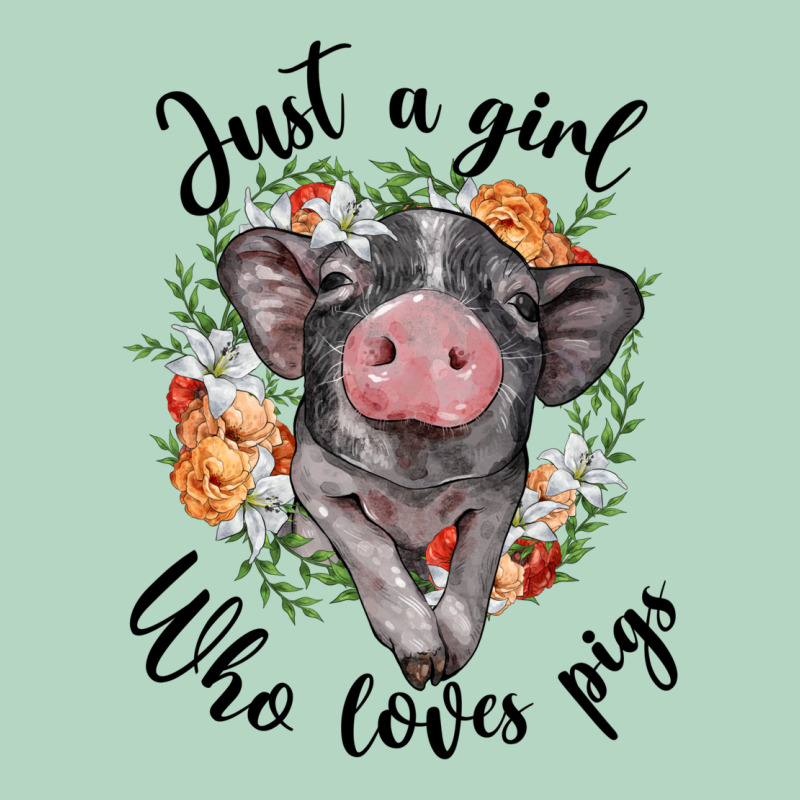 Just A Girl Who Loves Pigs Floral Wreath Classic Tee by BarkalooDesign | Teevron