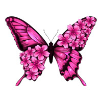 Floral pink butterfly | Teevron