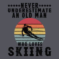 Never Underestimate An Old Man Who Loves Skiing Vintage Hoodie | Teevron
