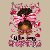 Just A Girl Who Loves Pink Christmas Afro Messy Bu Long Sleeve Tee | Teevron