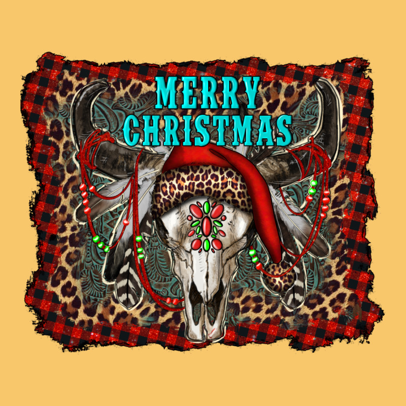 Merry Christmas Bull Skull Vintage Hoodie by RanaPortraitStore | Teevron