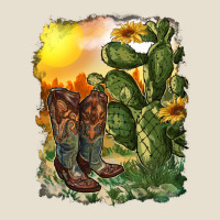 Western Boots With Cactus And Desert Urban Heavy Tee | Teevron
