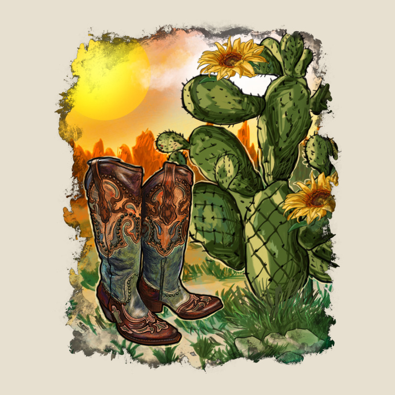 Western Boots With Cactus And Desert Urban Heavy Tee by RanaPortraitStore | Teevron