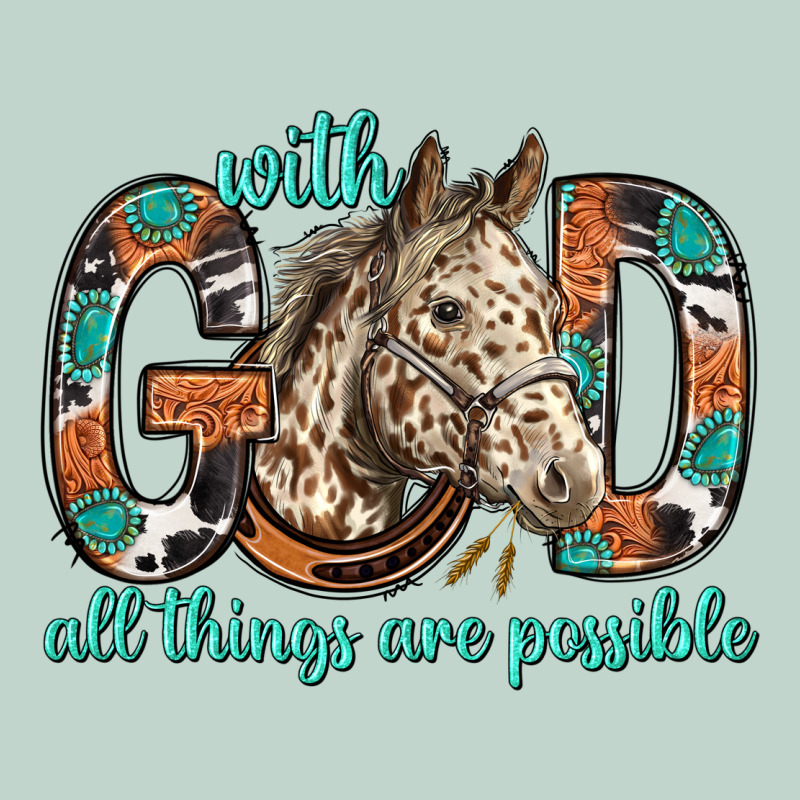 With God All Things Are Possible With Horse Bbs Zipper Hoodie by BundleAndBundleShop | Teevron