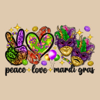 Peace Love Mardi Gras Heavyweight Sweatshirt | Teevron