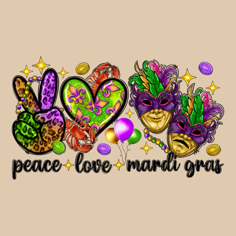 Peace Love Mardi Gras Heavyweight Sweatshirt by HowdyJamesFarm | Teevron