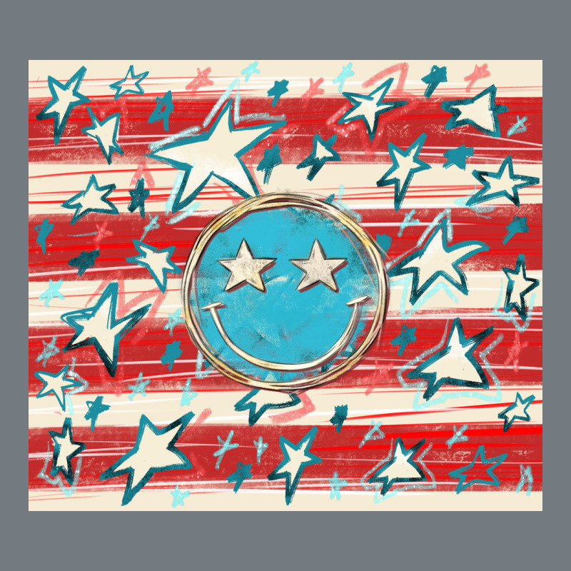 America Flag Smiley  Tumbler Heavyweight Sweatshirt by HowdyJamesFarm | Teevron