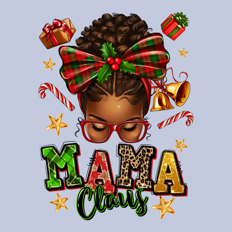Mama Claus Afro Messy Bun Long Sleeve Tee by texasbilliewilder | Teevron