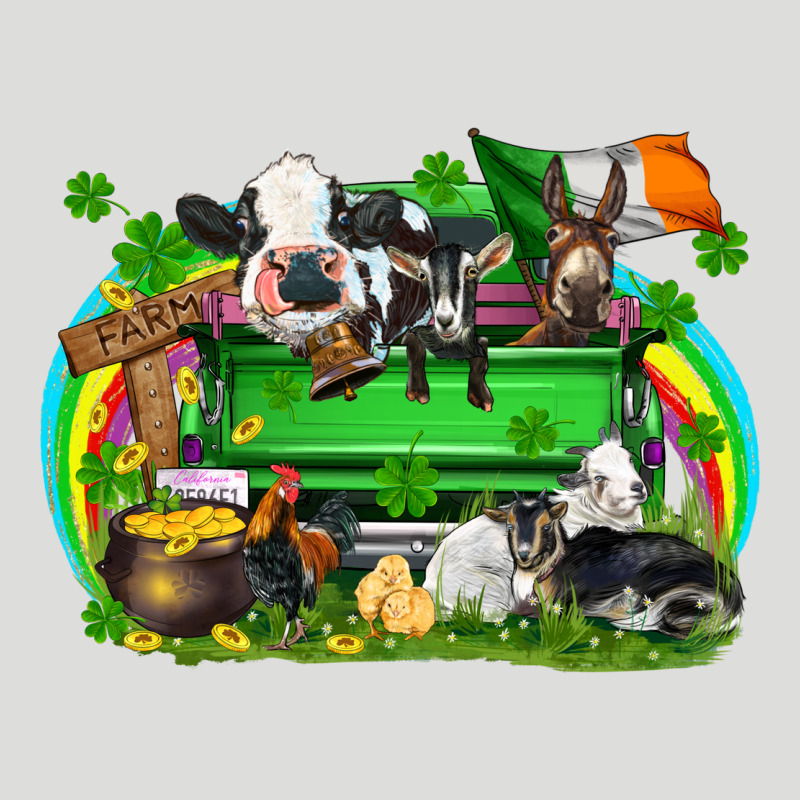 St. Patrick's Day Farm Animal Truck Zipper Hoodie by FaDigitalArtStudio | Teevron