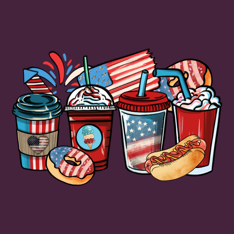 4th Of July Coffee Cups Premium Tee by NancyCooperArtShop | Teevron