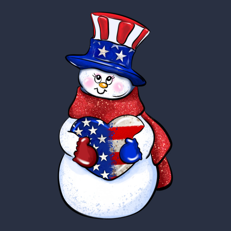 Patriotic Snowman 4th Of July Heavyweight Sweatshirt by HowdyJamesFarm | Teevron