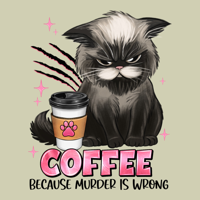 Coffee Because Murder Is Wrong Grumpy Cat Heavy Core Tee by JahusDesignShop | Teevron