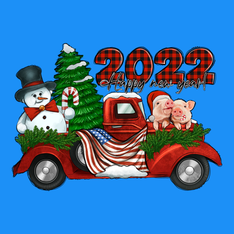 Happy New Year 2022 Christmas Truck With American Flag Classic Tee by Jasminsmagicworld | Teevron